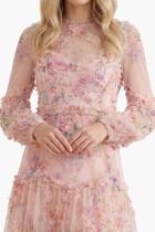 Floral Diamond Ruffle Ballerina Dress