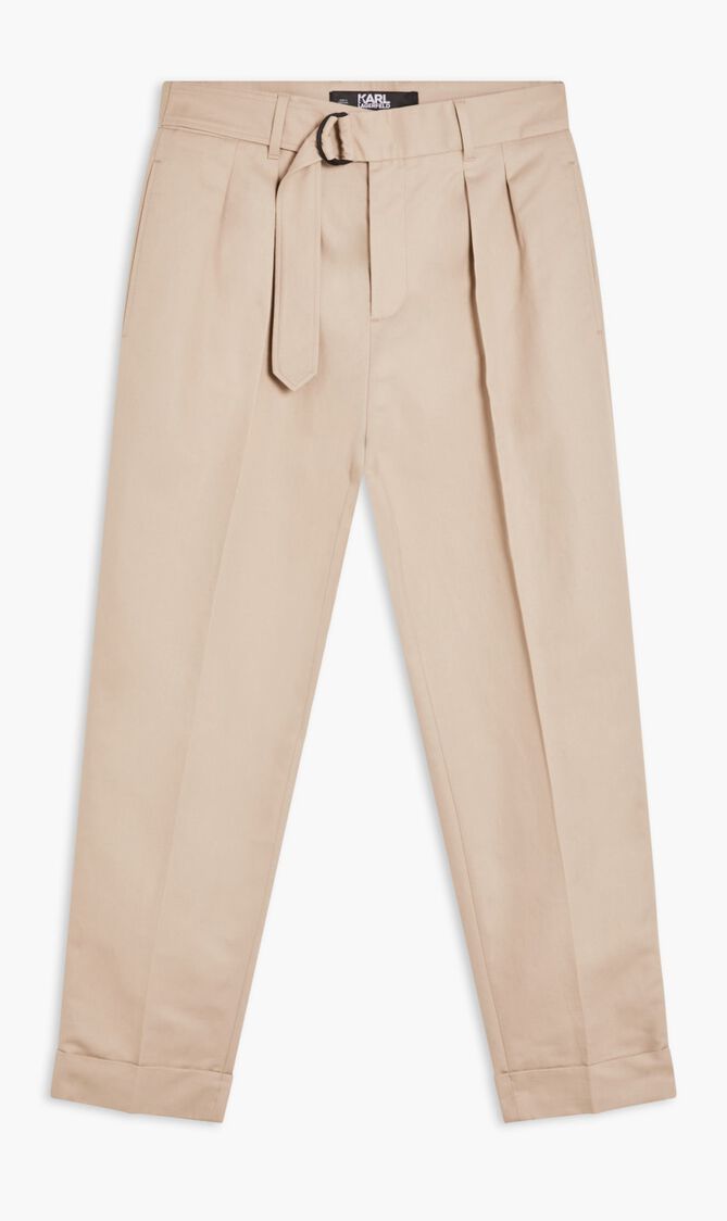 Linen Blend Tailored Pants