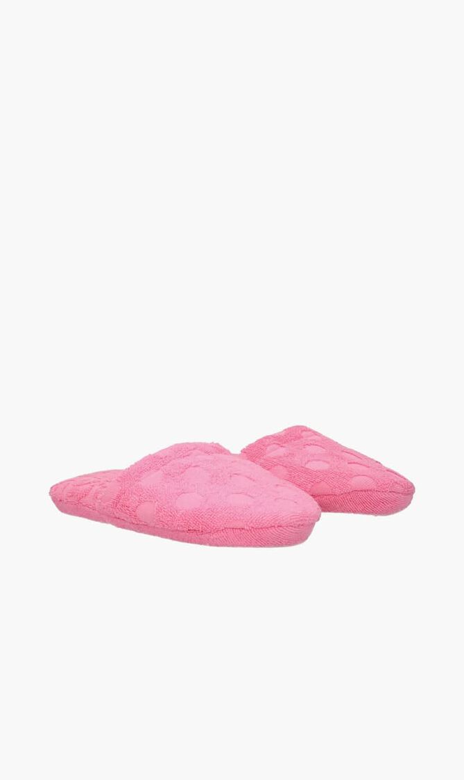 VERSACE ON REPEAT POLKA DOT SLIPPERS PINK
