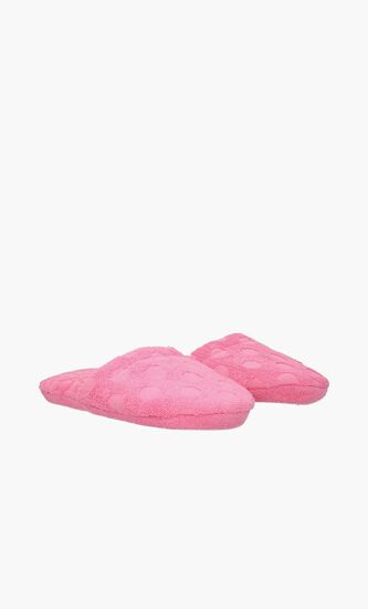 VERSACE ON REPEAT POLKA DOT SLIPPERS PINK