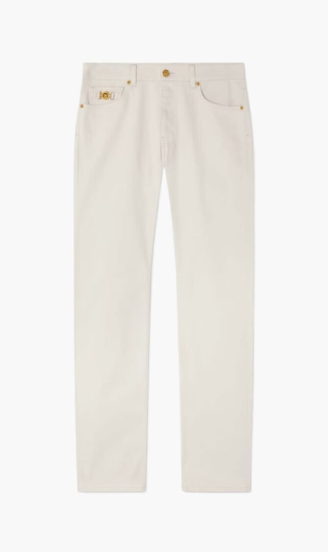 PANT DENIM ECRU STRETCH RINSED DENIM