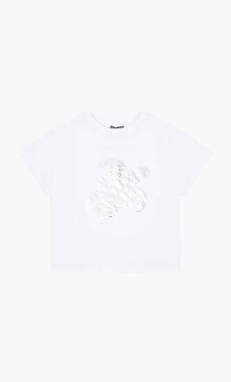 GITTY TEE SHIRT CR24 FOILED TURTL BLANC