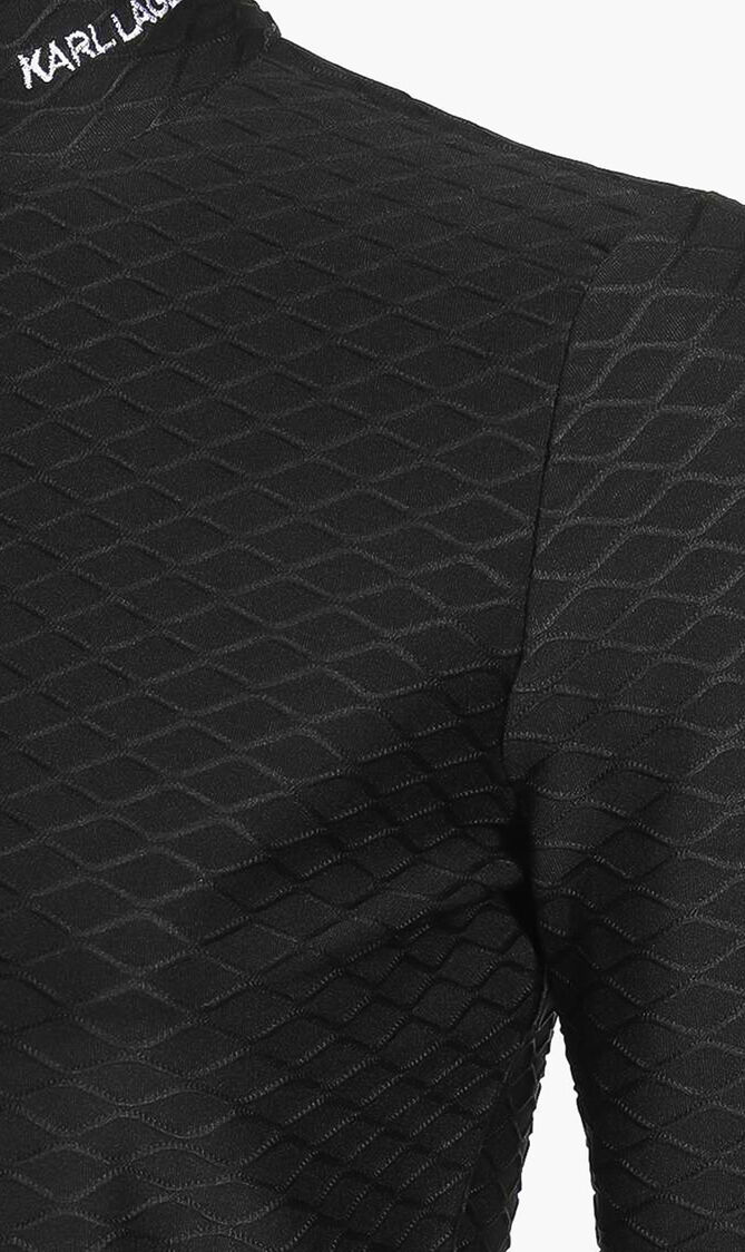 Texture Mock Neck Top