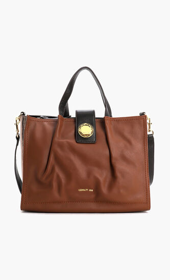 Demi Colorblock Leather Tote Bag