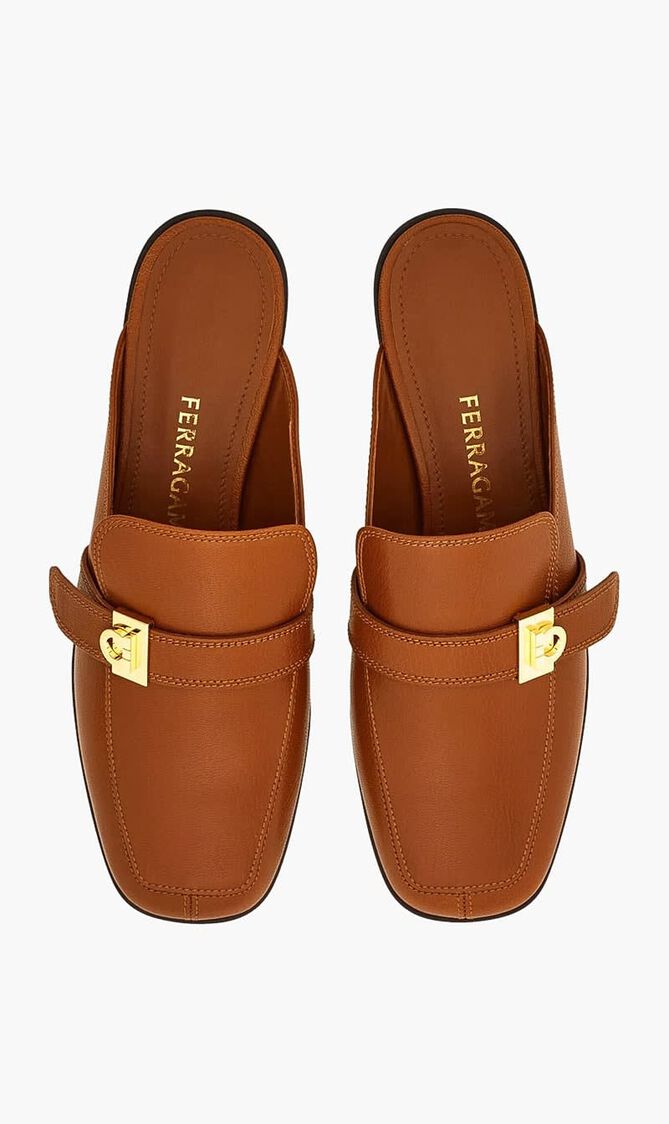 Hug Buckle Loafer Mule