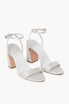 MALIA 90MM CURVED HEEL SIMPLE SANDAL WITH ANKLE STRAP