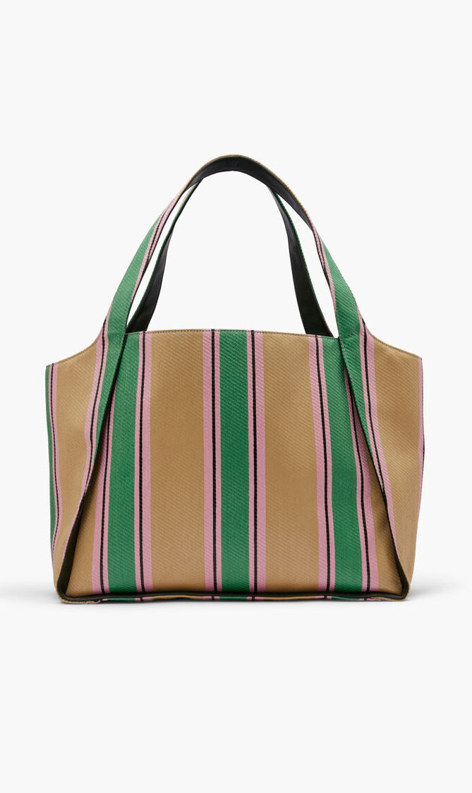 TOTE STRIPED RAFIA