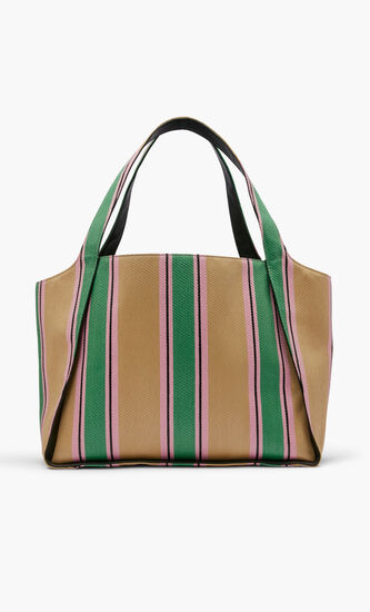 TOTE STRIPED RAFIA