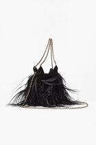 Mini Fleming Feather Drawstring  Bag