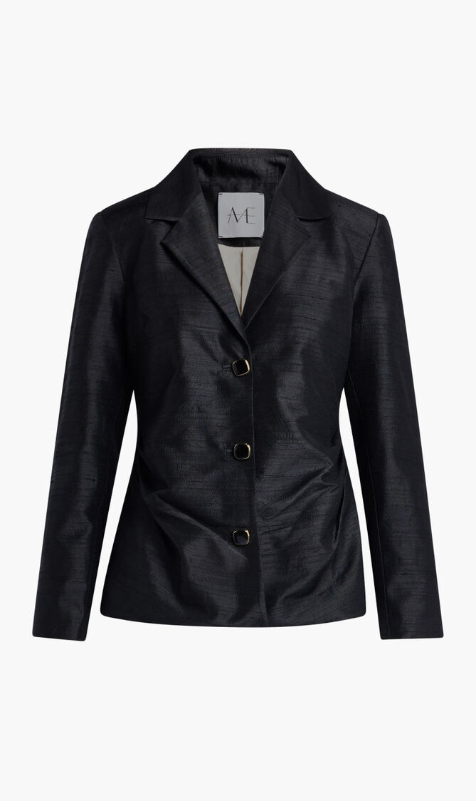 CLASSIC JACKET WITH PLEATED WAIST