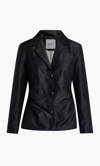 CLASSIC JACKET WITH PLEATED WAIST