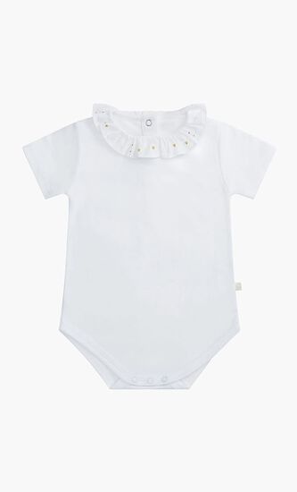 Heart Ruffle Collar Onesie