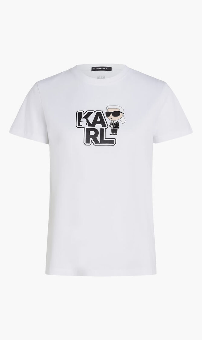 Varsity Karl Print T Shirt
