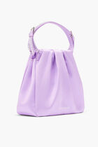 VITTORIA CRYSTAL SATIN VIOLET + WHITE CRYSTALS + SILVER HARDWARE