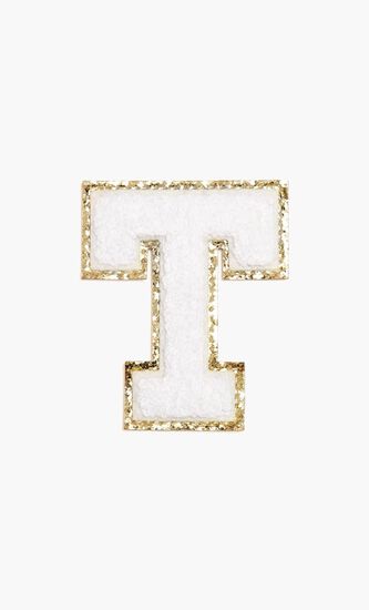 Chenille Sparkle Letter 'T' patch