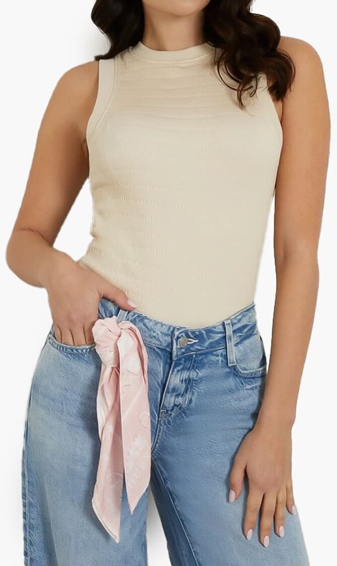 Denisa Striped Jersey Top