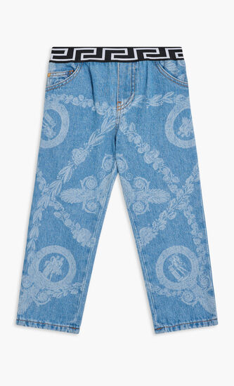 PANT DENIM DENIM + MASCHERA BAROQUE LASER