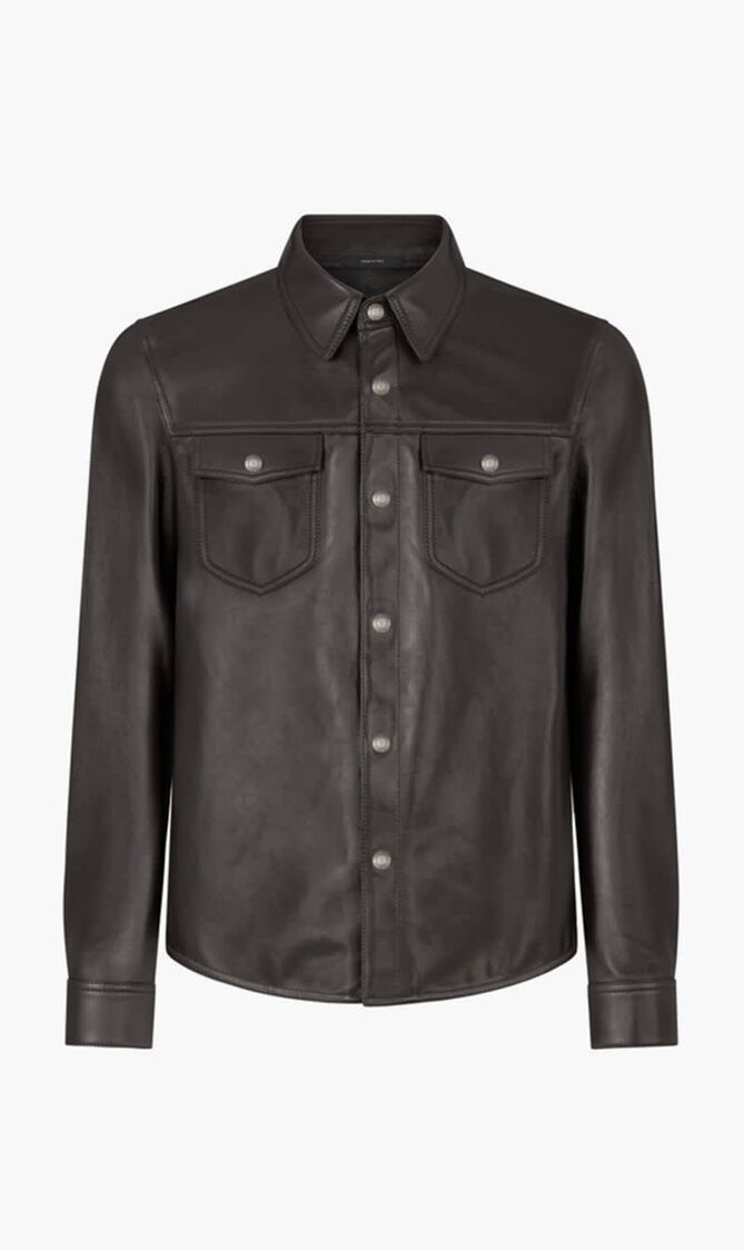 Button up Leather Jacket