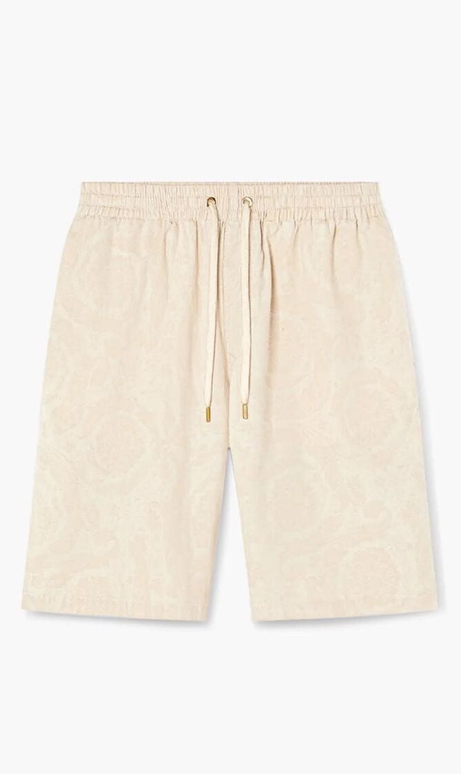 Barocco Jacquard Denim Shorts