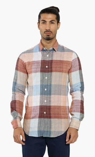 Slim Fit Linen Long Sleeves Shirt