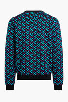 KNIT SWEATER SERIE LA GRECA ALL OVER JACQUARD