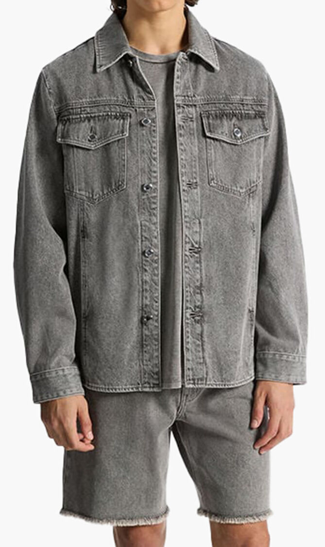 GREY DENIM SHIRT JKT
