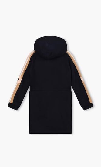 HOODED LS DRESS