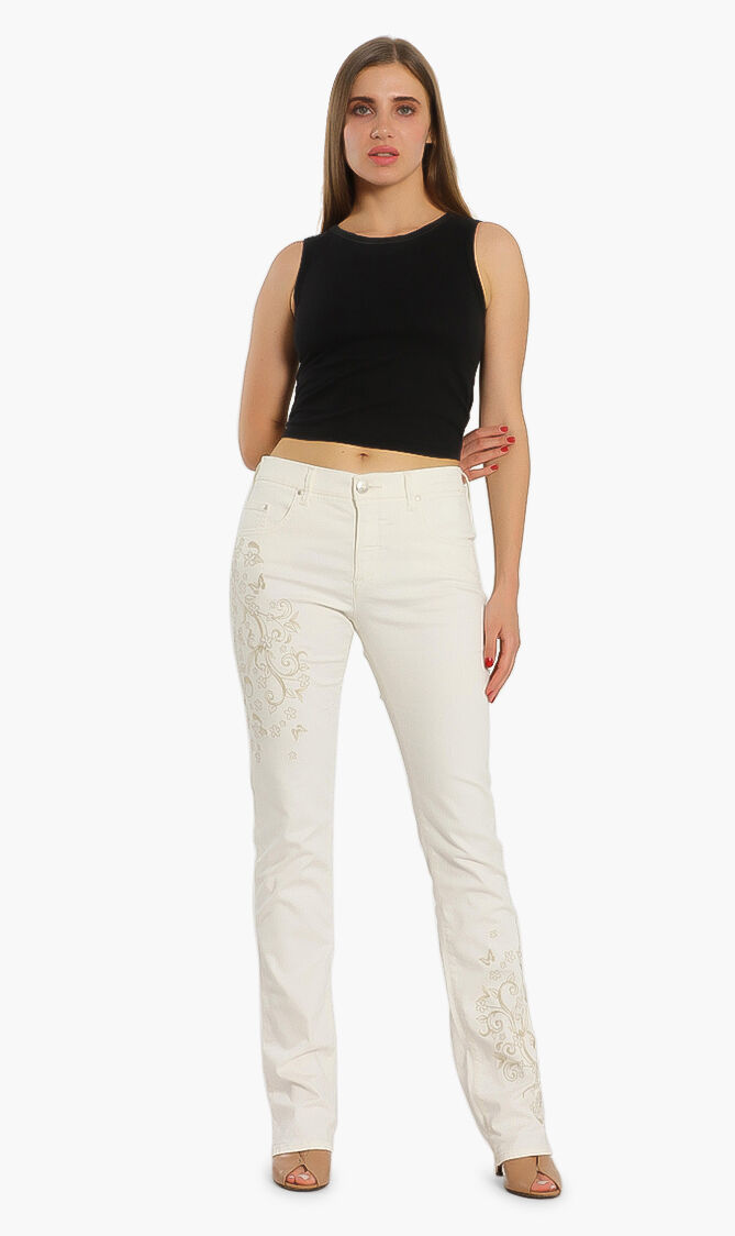 Kimberly Flower Embroidered Jeans
