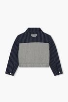 Colour Block Striped Denim Jacket