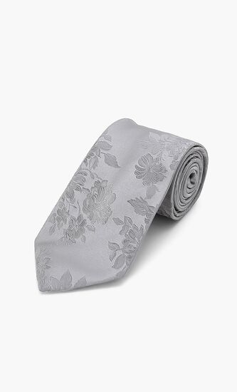 Floral Print Silk Tie
