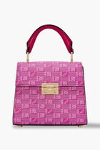 TOP HANDLE COATED CANVAS BAG WITH DETACHABLE STRAP