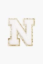 Chenille Sparkle Letter 'N' patch
