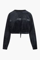 QUINN CROP CREW WITH CHEST TAPE DETAILS