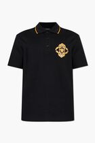POLO PIQUET FABRIC ARCHITECTURAL BAROCCO CREST EMBROIDERY