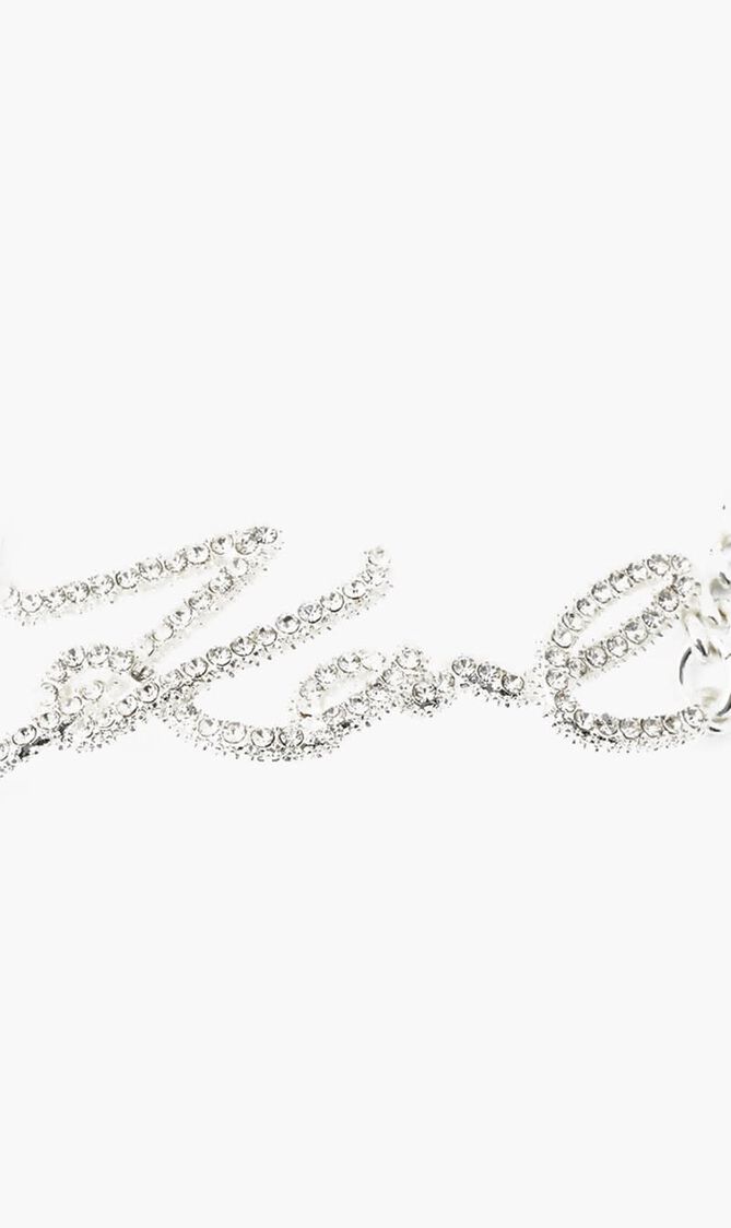 Adjustable Signature Pave Logo Bracelet