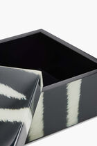 صندوق تزييني مزيّن بنقش الزيبرا صندوق تزييني مزيّن بنقش الزيبرا