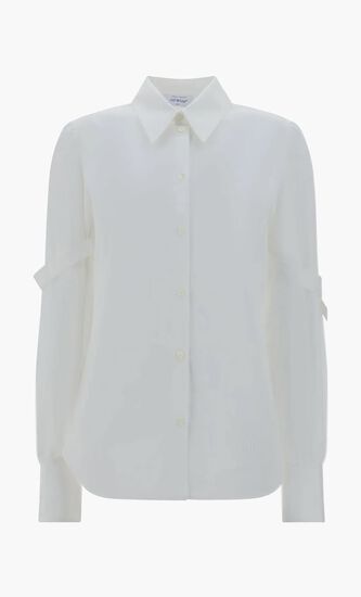 POPLINE STRAPS SHIRT WHITE WHITE