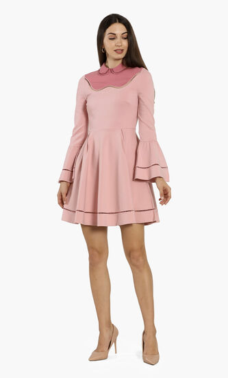 Pippiy Ladder Lace Skater Dress