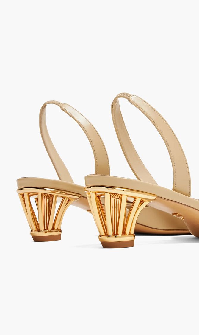 Cage Heel Slingback Sandals