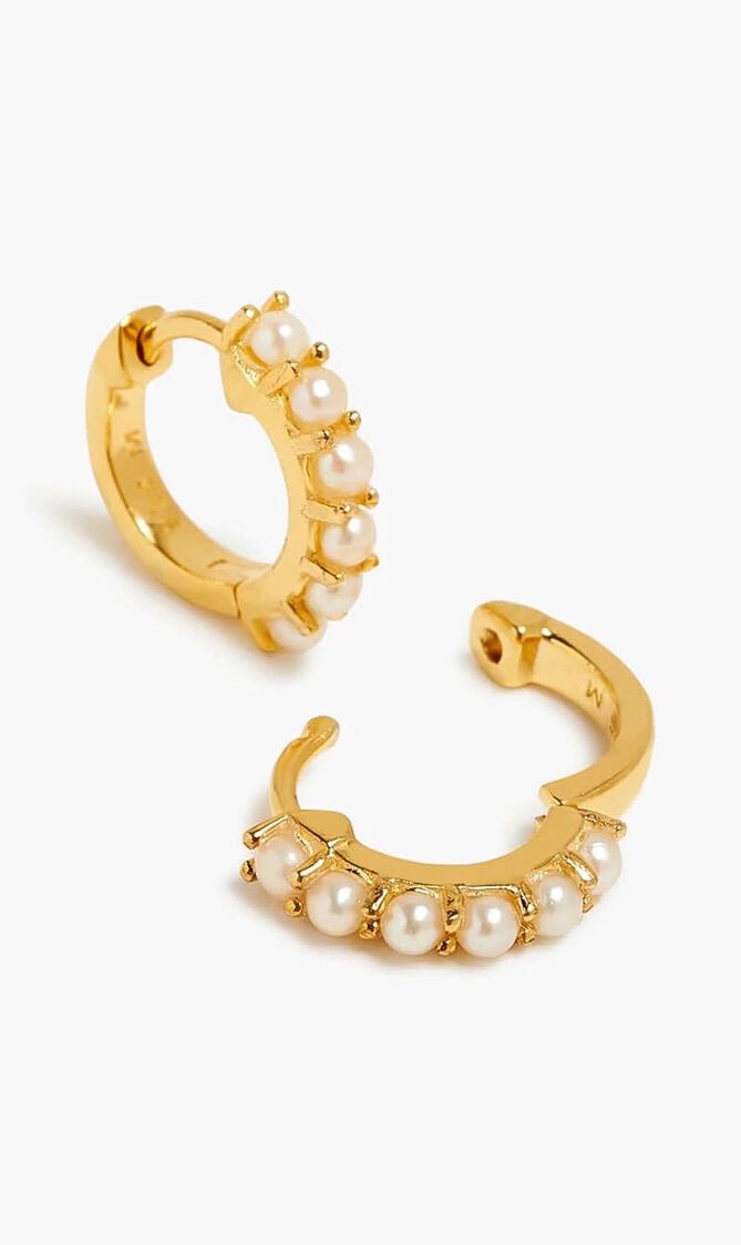 Hinged Gemstone Huggies