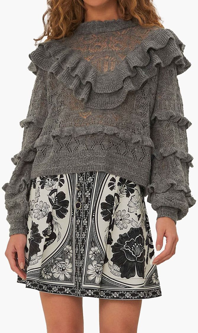 Ruffles Knit Sweater