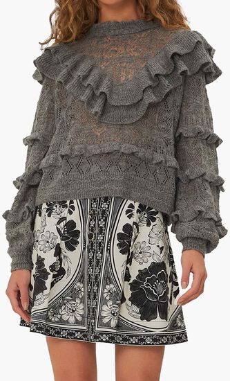 Ruffles Knit Sweater