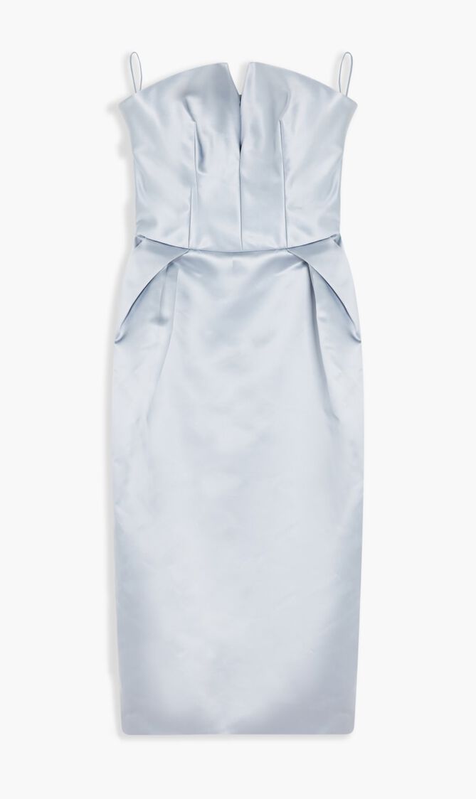 AVP SLEEVELESS LIGHT BLUE MIDI DRESS