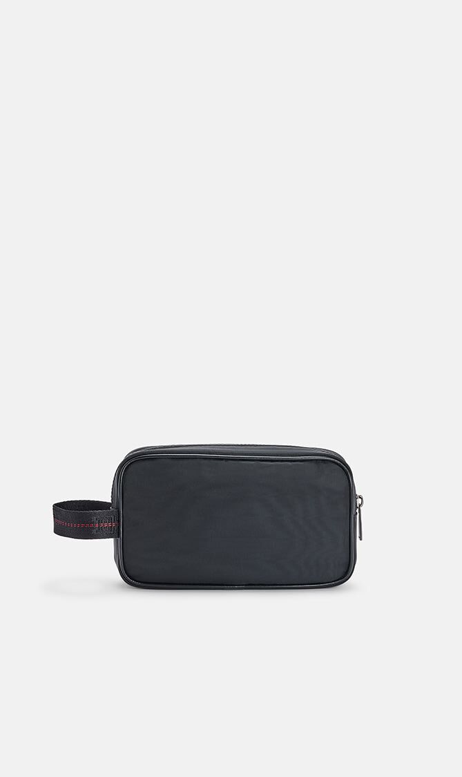HERITAGE TOILETRY POUCH BLACK WHITE