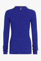 KNIT SWEATER LS SOFT RIB XNECK SOLID BLUE