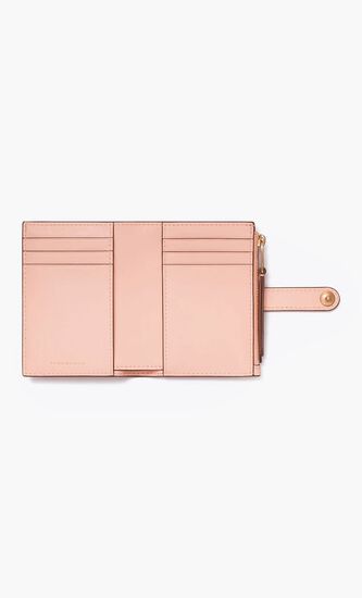 T Monogram Leather Bi-fold Wallet