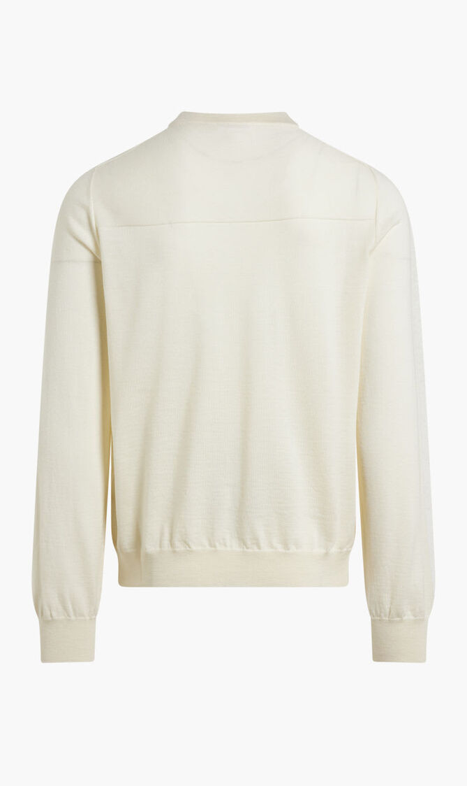 SWEATER CN LS SUPERFINE MERINO WOOL