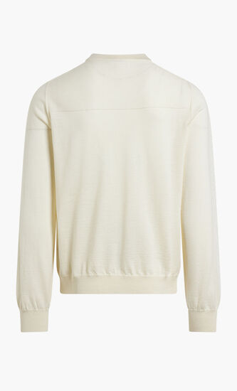 SWEATER CN LS SUPERFINE MERINO WOOL