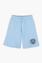 Kids Boys Blue Tiger Logo Shorts