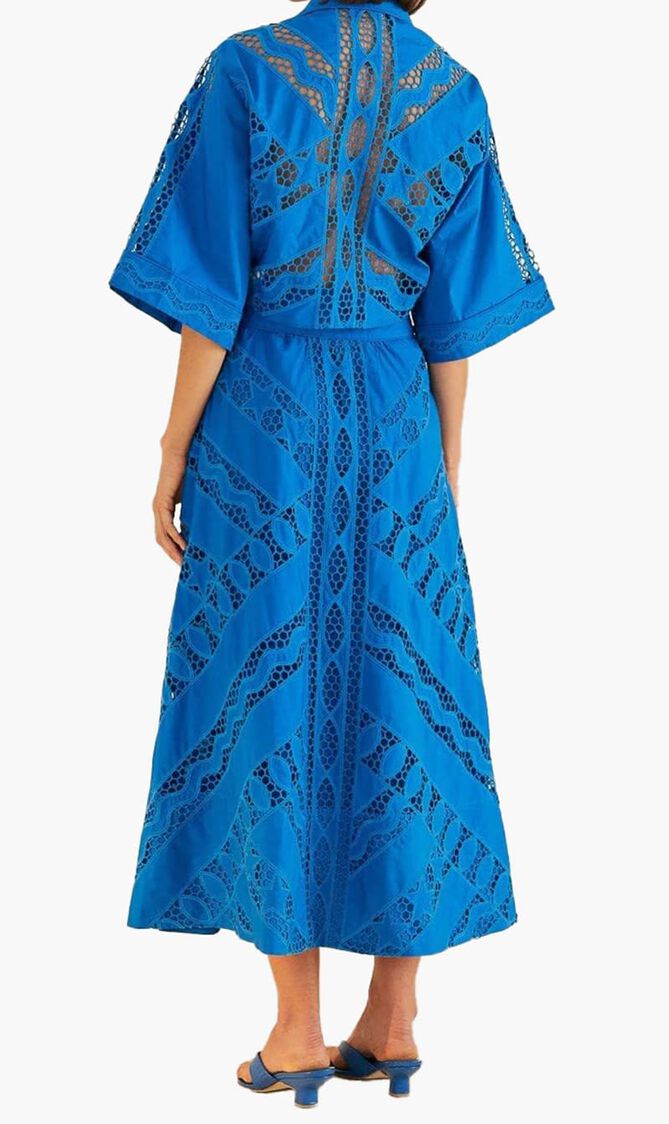 Striped Richelieu Midi Skirt